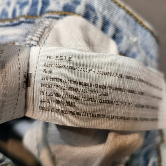 Abercrombie And Fitch Jeans Womens 8 Blue Dad Straight Leg Distressed Denim - Picture 5 of 11